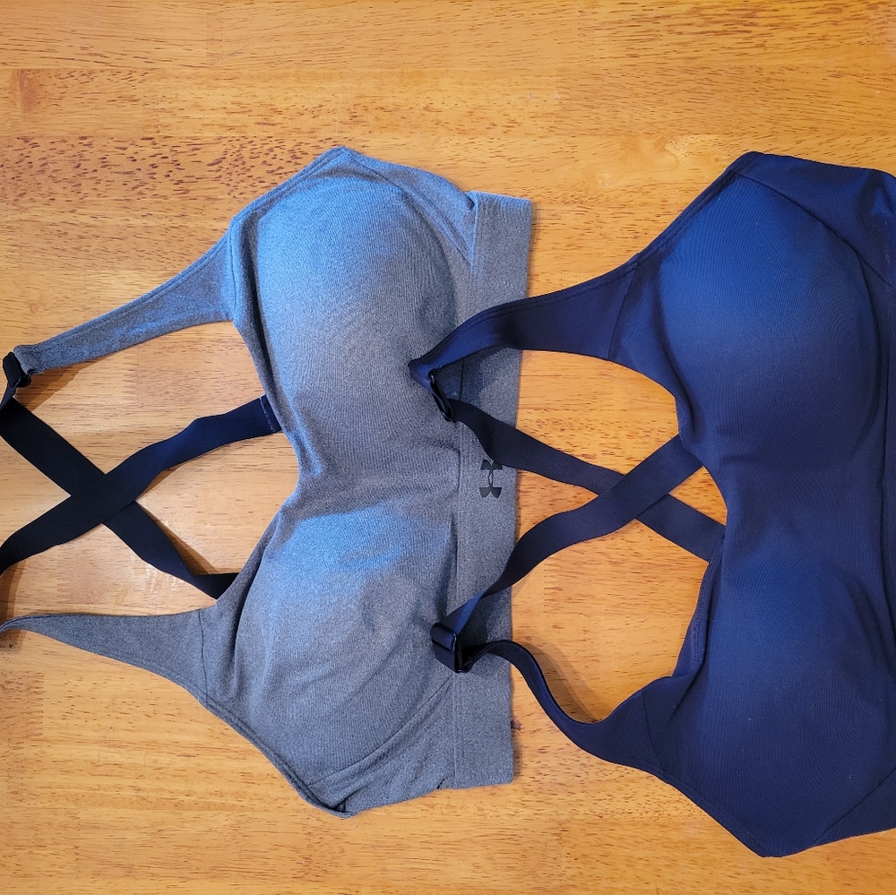 Qty 2 under Armour high impact sports bra